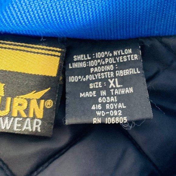 VTG Brooklyn Basketball 90s Lady Canes Varsity Bomber Jacket Sz XL Auburn Royal - Picture 7 of 15